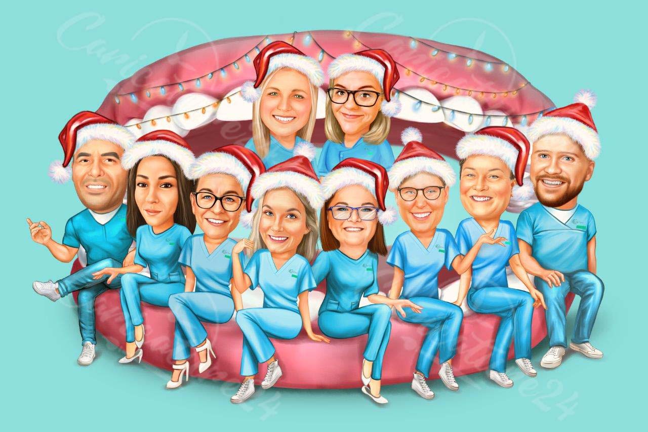 Drawings employee caricature | Hand painted Cartoon Caricature