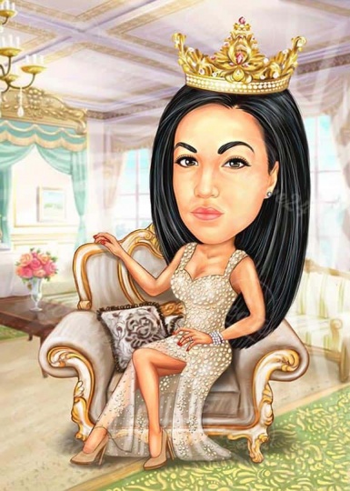 Queen Caricature Drawing